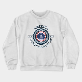 White House in Washington. Independence Day Crewneck Sweatshirt